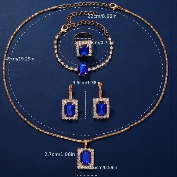 NWT 6pc Women Fashion Retro PU Leather Band Quartz Watches+Crystal Jewelry Set - Picture 6 of 16